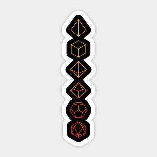 RPG Dice Fire Wizard Sticker